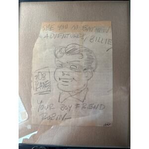 Bob Kane signed Robin print - 1942